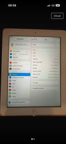 Ipad generazione 128gb 2013 - 4,